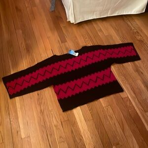 Ralph Lauren Black and Red Aztec Light Weight Sweater XL